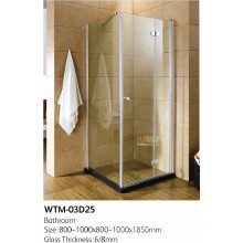 with Hinge Door Half-Frameless Shower Enclosure